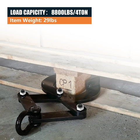 6000 Lbs Pallet Puller Clamp With 0 To 7.87 Inch Jaw Opening Tree And Stump Puller Tool in use lifting wooden pallets