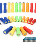 30 Pack Mini Flashlight Set With COB LED, Handheld Lights, Five Colors, Lanyards Included, Ninety AAA Batteries Included
