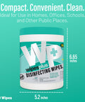 Bleach-Free Lemon Scent Disinfecting Surface Wipes Canister, 240 Count, 3-In-1 Cleaner That Kills Ninety Nine Point Nine Percent Germs