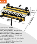 Rock Solid Dovetail Router Jig 12 Inch Width with durable aluminum base for precise mortise joints in woodworking.