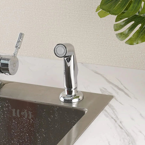 Universal Kitchen Sink Side Sprayer Head Replacement With Easy Install Chrome Finish No Brainer Upgrade That Works With Delta Moen Kohler And Other Major Brands Sprayer Heads For Faucet Attachment