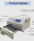 800W Reflow Oven And T962 Reflow Soldering Station with LCD and work drawer open