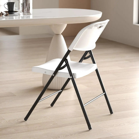 Built Tough 350 Pound Weight Capacity Plastic Folding Chair With Reinforced Steel Frame For Indoor And Outdoor Use At Weddings