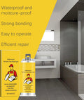 All In One Tile And Stone Crack Repair Kit With Quick Drying Glue For DIY Fixes on Ceramic Porcelain Tile Wall Chips and Stone Surfaces box in bathroom