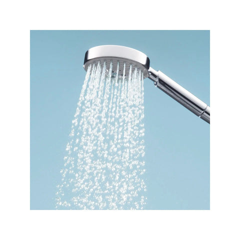 Raindance S Handheld Shower Head With Easy Install, 4 Inch Diameter, Three Spray Modes RainAir BalanceAir And Whirl in use