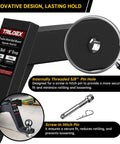Trailer Hitch Mount With Two Inch Ball For Two Inch Receiver, Six Inch Drop, Rock Solid Towing Up To Seven Thousand Five Hundred Pounds, Includes Five Eighth Inch Screw In Hitch Pin, Easy Install And Tight Fit