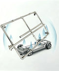 Heavy Duty Water Fire Suppression Rig For Modern Electric Rides Spits Steady Mist Directly Underneath The Pack To Chill Lithium Cells Dead Simple Setup with stainless steel frame.