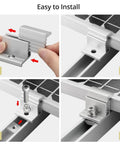Installation steps for Adjustable Solar Panel Mounting Brackets 30 To 50mm Kit on metal roofing