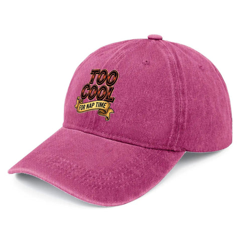 Too Cool For First Grade Beach Baseball Hat For Women Breathable Cotton Dad Cap With Adjustable Strap in pink color