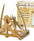 Leonardo Da Vinci Catapult Kit Build a Working Wooden Siege Engine with box packaging visible in background.