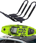 Universal Kayak Roof Rack J Bar Carrier Set Of 2 For Cars SUVs Trucks Makes Hauling Kayaks Canoes Surfboards Snowboards Windsurfing Boards A Breeze On Roof Crossbars