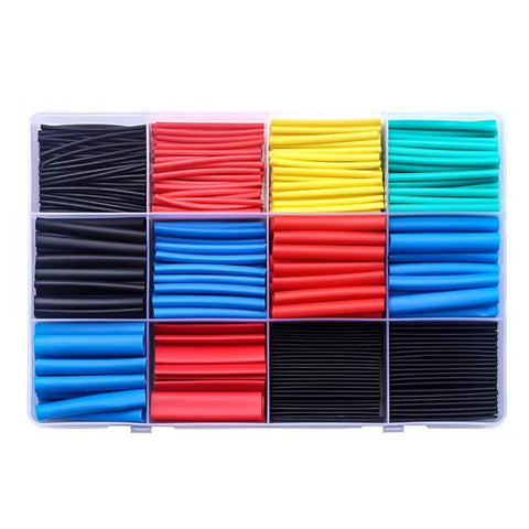 2 To 1 Heat Shrink Tubing Kit Must Have Packed With 560 Pieces In Sturdy Storage Box Assorted Colors Yellow Blue Green Red Black