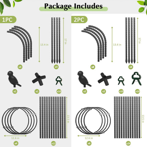 Garden Trellis Obelisk For Climbing Plants Outdoor 6.2 Ft Plant Support package contents for 1PC and 2PC options