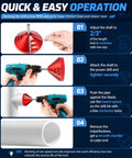 Quick operation steps for Built Tough 2 In 1 Pipe Deburring Reamer Tool for PVC, CPVC, ABS and PE tubing.
