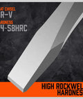 Front view of flat chisel in CR-V steel with hardness rating 54-58 HRC