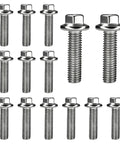 Top Shelf Rear Differential Valve Cover Bolts Kit M8 1.25X20mm stainless steel toothed flanged hex screws in various sizes.