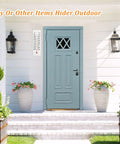 Outdoor Key Lock Box Wall Mount Weatherproof Key Cabinet Stash Box For Spare Keys Coins And Small Valuables With Decorative Thermometer Look