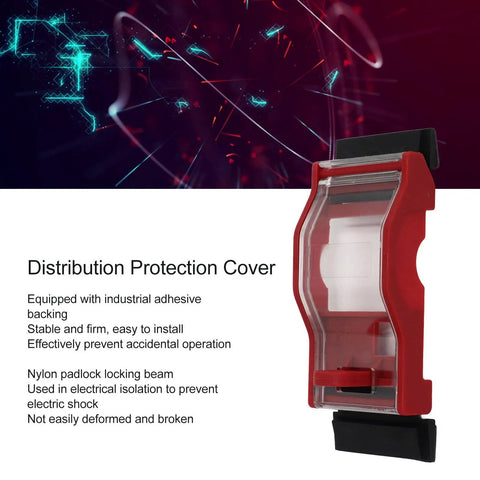 Lockout Kit For 2P Miniature Circuit Breakers With Transparent Protection Cover And Safety Padlock Including 2 Keys