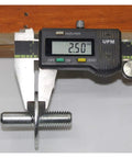 Straight Up Heavy Duty M12 Bedpost Connector Nuts For Furniture Assembly Zinc Plated measured with caliper at 2.50mm.