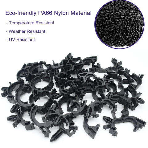 Universal Wire Loom Clips Kit For Cars And Trucks 60 Pieces Replacement Wiring Harness Clips made of PA66 nylon material