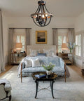 Cozy Farmhouse Style 4 Light Chandelier For Hallway Foyer Dining Room Kitchen Island And Entryway Modern Hanging Pendant Lighting