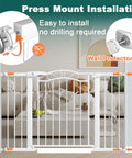 Extra Wide Press Mounted Baby Gate For Indoor Openings 32.28 To 35.04 Inches Walk Through No Drill