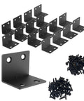 Beefy Heavy Duty L Shaped Corner Brackets Kit With Screws 16 Pack 1.1 By 1.1 By 1.5 Inch Metal Brackets with Screws