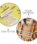 8-Piece Wooden Big Eye Knitting Needles With Double Eye Design And Smooth Rounded Tips For Wool And Nylon Crafts, Ideal For Scarves Macramé Tapestry And Crochet Projects For Yarn Lovers. Wooden big-eye needles shown with yarn weaving and loom use