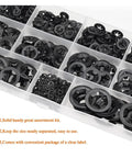 460 Piece Internal Tooth Star Lock Washer Assortment With 9 Sizes Spring Steel Anti Loosening Quick Lock Hardware Kit in organizer.