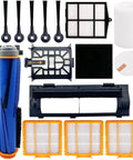 All In One Robot Vacuum Accessory Kit For AI Models AV2501S AV2501AE RV2502AE RV2610WA RV2610WD RV2520AOUS AV2510AOUS Gear Up Includes 1 Main Brush 2 Filters 6 Side Brushes 1 Pre Filter 1 Filter And 1 Pre Motor Foam And Felt Filter showing all components laid out