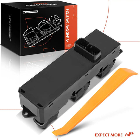 Front Driver Side Electric Master Power Window Switch Fits Mitsubishi Galant 2007 To 2012 Endeavor 2007 To 2011 Lancer 2004 To 2007 Montero 2005 To 2006 Replacement MR587943 with packaging and installation tool