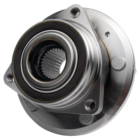 Close-up of 2 Piece Rear Wheel Bearing Hubs Assembly With 5 Lug For Chevrolet Equinox 2018 To 2024, GMC Terrain metal hub