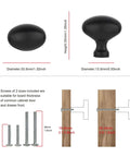 Matte Black Cabinet Knobs 10 Pack Solid Zinc Alloy Handles No Fuss Easy Install For Kitchen Cupboards Dressers And Drawers