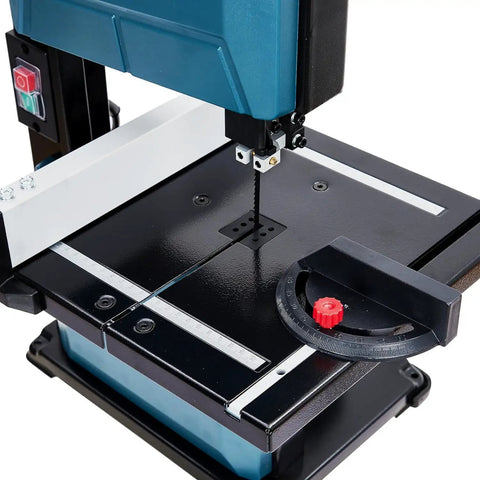 Heavy Duty 3 Amp 8 Inch Benchtop Bandsaw With 1800 FPM 0 To 45 Degree Tilting Removable Safety Key Fence And Miter Gauge