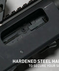 Close-up of mounting hardware for Side Saddle 12 Gauge Shotgun Shell Holder For Maverick 88 And Mossberg 500 590 Shockwave Easy Pin Install