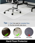 Hard Floor Office Chair Mat 36 X 48 Inches For Hardwood Floors, Easy Glide Under Desk, No Slip Scratch Resistant Floor Protector For Rolling Chairs Daily Use under a chair