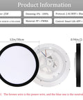 Front and side view of 12 Inch WiFi Smart LED Ceiling Light Dimmable 2700K To 6500K And RGB Mood Lighting For Porch Flush Mount 1 Pack