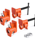 Two Pack Fifty Two Inch Wood Gluing Pipe Clamp Fixture For One Half Inch Black Pipe For Woodworking Projects With Long Reach Heavy Duty Clamp Set