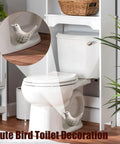 Pretty Sweet Bird Toilet Bolt Covers Premium Ceramic Bathroom Screw Caps Set Of 2 Smooth Install Decorative Pieces Totally Spice Up Your Restroom In Fresh White, showcasing white ceramic bird cap on toilet.