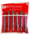 Pro Grade Pneumatic Chisel Kit With Rivet Cutter, Twin Blade Cutter, Cold Chisel, Straight Punch, Tapered Punch And Spot Weld Splitter