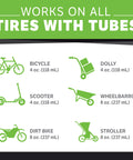 Bike Tube Puncture Repair Sealant For All Bicycles Eight Ounce Bottle Non Toxic Eco Friendly Quick Seals Punctures chart diagram