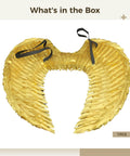Golden Angel Wings Costume With Straps Lightweight Gold Foil Wings For Halloween Cosplay Party Accessories That Look Drop Dead Gorgeous
