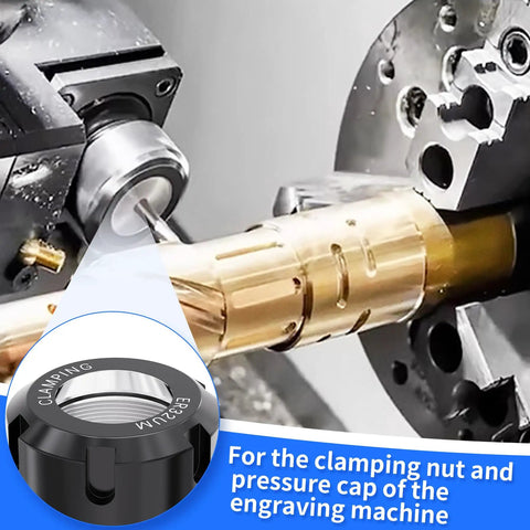 ER25 UM M32 Thread Collet Nut With Spring Clamping Nut For CNC Milling Lathe Engraving Tools in use on machine