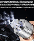 Magnetic Oil Drain Plug Kit With 5 Copper Crush Washers showing powerful magnet collecting debris, stainless steel design