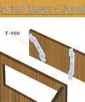 False Front Connector And Cabinet Clips Set For Four And A Half Inch Opening Drawers, ABS durable material installation diagram.