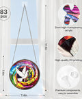 Dove Acrylic Sun Catcher Puzzle Kit For Doors Garden And Window Hanging, 7.4 inch clear acrylic with 83 pieces, shown with chain.