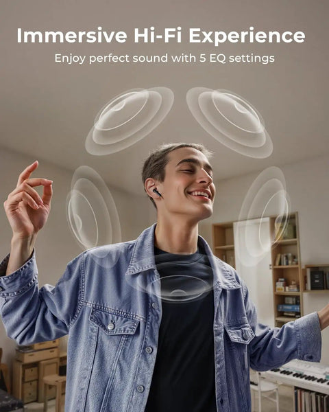 Wireless Earbuds With Active Noise Cancellation And Smart Touch Charging Case, Bluetooth 6.0 Earbuds With AI Clear Calls, 40 Hours Playtime For Sports And Workouts, Stereo Sound Headphones For iPhone And Android