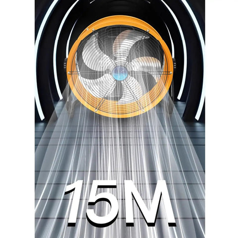 Heavy Duty Industrial Fan With Serious Breeze And Rock Solid Metal Build 45 Degree Tilt Rotary Controls engineered tough for job sites, airflow focus.