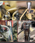 17mm Diesel Injector Fuel Line Socket Flare Nut Wrench Slips Right Past Grime And Takes The Hustle Out Of Stubborn Nuts Built For 3/8 Square Drive Ratchets Cleans Thermo Sensors Fast in use with fuel lines