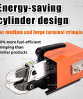 Professional Pneumatic Terminal Crimping Machine With Powerful 1.3T Force Output, energy-saving cylinder design for large terminals.